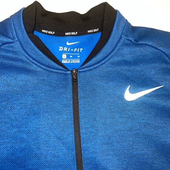 Nike Golf Men's Blue Lightweight Dri-FIT Pullover for Spring - Picture 2 of 3